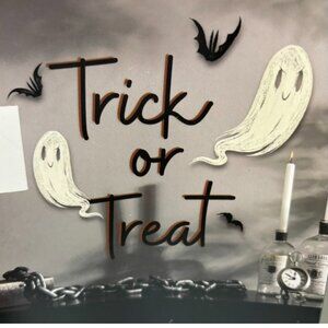 Halloween Home Decor Wall Sticker TRICK OR TREAT Removable Decal Art Mural Room